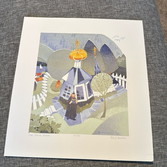 Rie munoz print art the good book 2001 - Picture 1 of 9